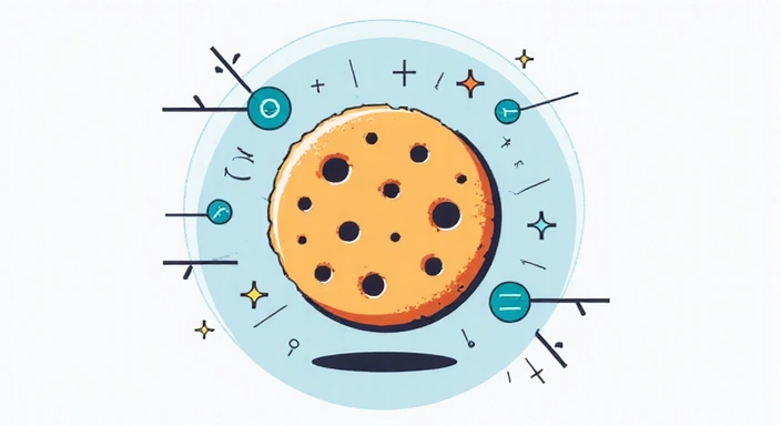 Illustration of a cookie icon representing digital data