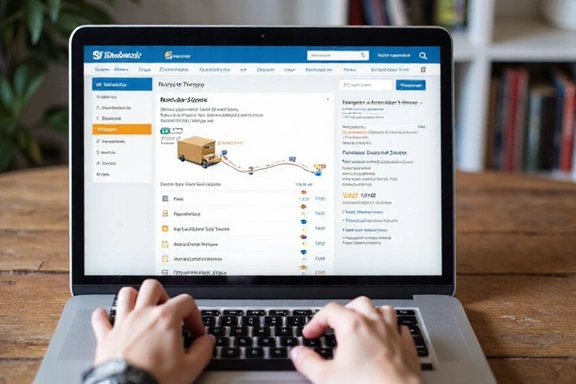 Tracking an order on a computer screen